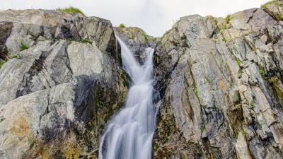 Waterfall rocks stones dd 4k wallpaper