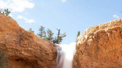 Waterfall rocks stones image 4k wallpaper