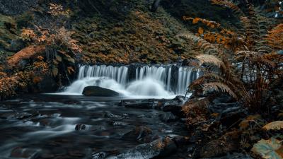 Waterfall stones stream hh 4k wallpaper