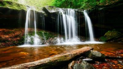 Waterfall water rocks h 4k wallpaper