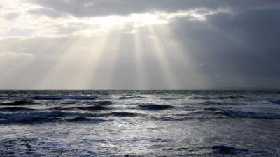 Waves glow sky 4k wallpaper