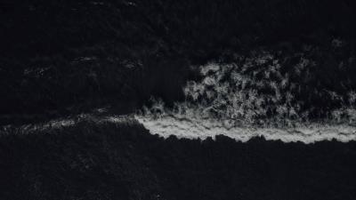 Waves sea bw 4k wallpaper