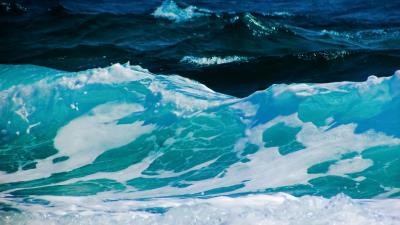 Waves sea foam surf 4k wallpaper