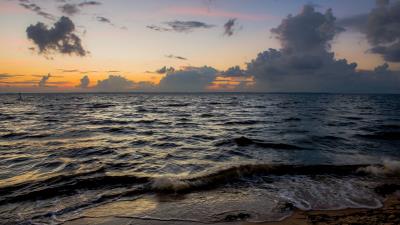 Waves tide beach 4k wallpaper