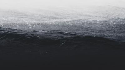 Waves water bw 4k wallpaper