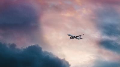 Airplane clouds flight 4k wallpaper