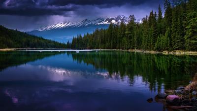 Alberta Lake Canada Wallpaper 4k wallpaper