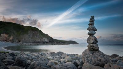 Balance stones blocks 4k wallpaper