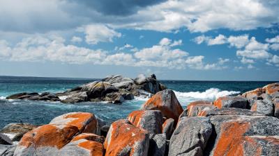 Bay stones binalong bay 4k wallpaper