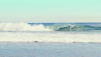Beach ocean waves sea sand surf 4k wallpaper