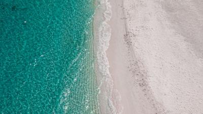 Beach sea aerial view 4k wallpaper