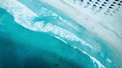 Beach seashore aerial photography 2e 4k wallpaper