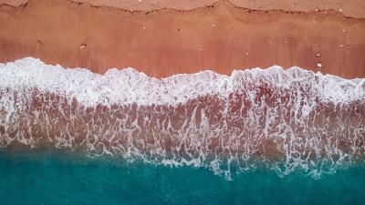 Beach waves sea 4k wallpaper