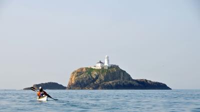 Bishop rock smallest island archipelago scilly cornwall 4k wallpaper