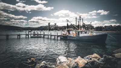 Boat pier sea 4k wallpaper