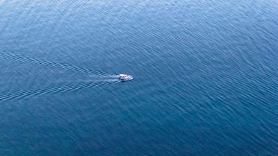 Boat sea track 4k wallpaper