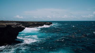 Bonaire caribbean netherlands coast surf 4k wallpaper