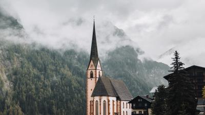 Building architecture forest 4k wallpaper