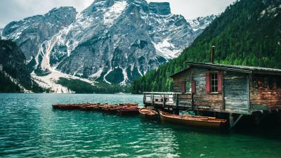 Building boat slope 4k wallpaper