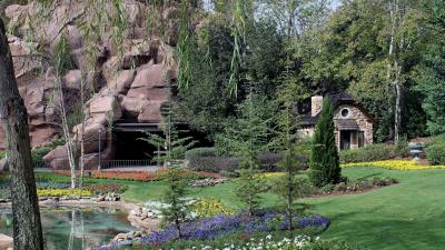 Canadian garden pavilion park wallpaper 4k wallpaper