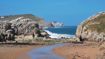 Cantabria spain sea shore 4k wallpaper