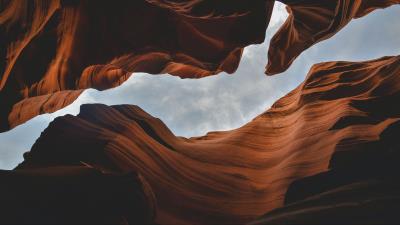 Canyon rocks sky 4k wallpaper