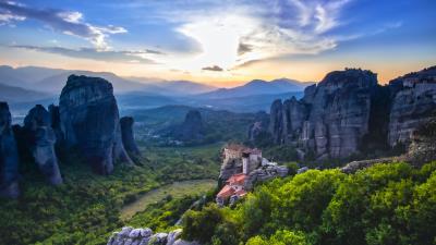 Castle rocks valley 4k wallpaper