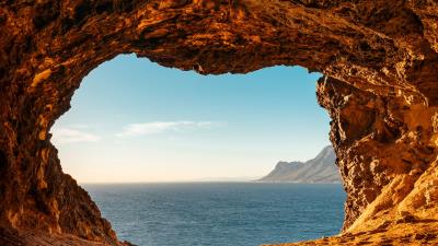 Cave rocks stones nature 4k wallpaper