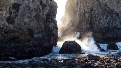 Cave rocks stones 4k wallpaper