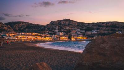 City buildings coast 4k wallpaper