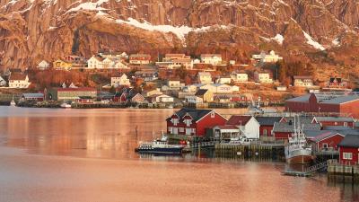 City buildings rocks 4k wallpaper