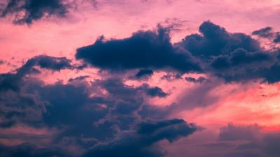 Clouds evening sunset 4k wallpaper