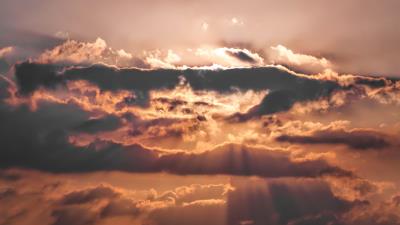 Clouds rays sky 4k wallpaper