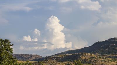 Clouds sky hills 4k wallpaper