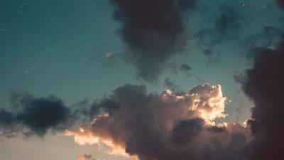 Clouds sky sunset pic 4k wallpaper