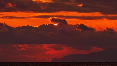 Clouds sunset overcast image 4k wallpaper