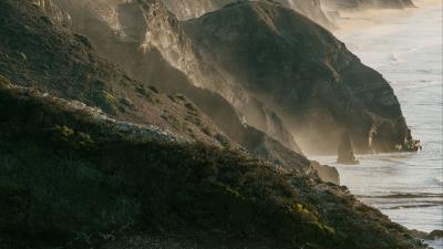 Coast rocks sea im 4k wallpaper