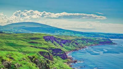 Coast rocks sea image 4k wallpaper