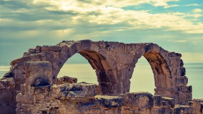 Cyprus curio ruins antiquity 4k wallpaper