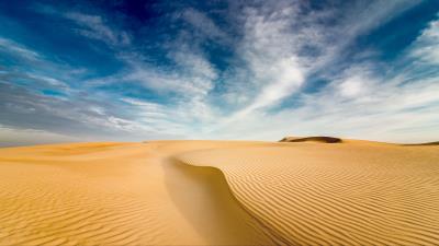 Desert sand dunes sky 4k wallpaper