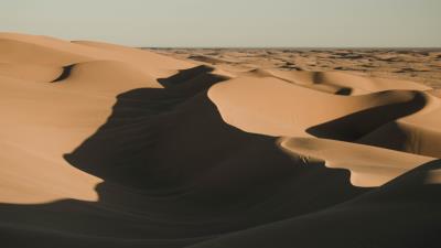 Desert sand shadows 4k wallpaper