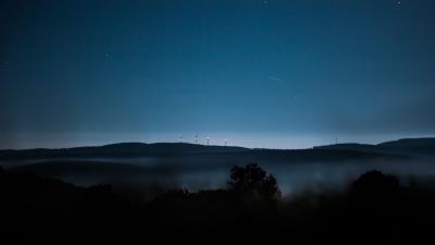 Evening horizon sky fog 4k wallpaper