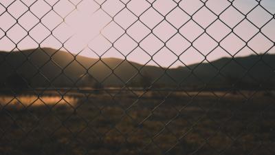 Fence mesh blur nature 4k wallpaper