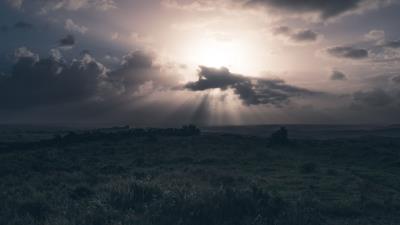 Field grass clouds cloudy 4k wallpaper