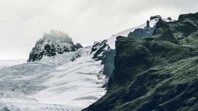 Glacier mountains snow 4k wallpaper