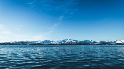 Glacier water mountains 4k wallpaper