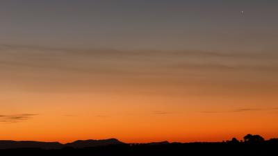 Hill silhouette sky 4k wallpaper