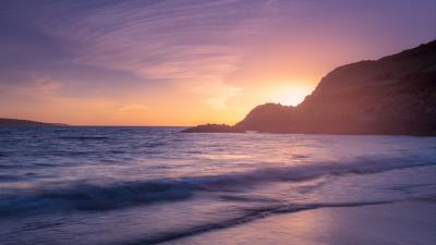 Hill sun sunset 4k wallpaper