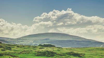 Hill vastness clouds 4k wallpaper