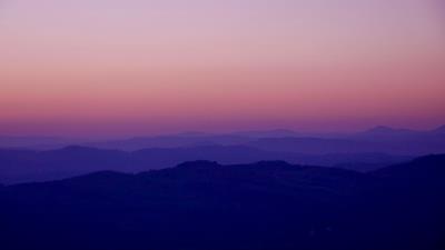 Hills distance dusk 4k wallpaper